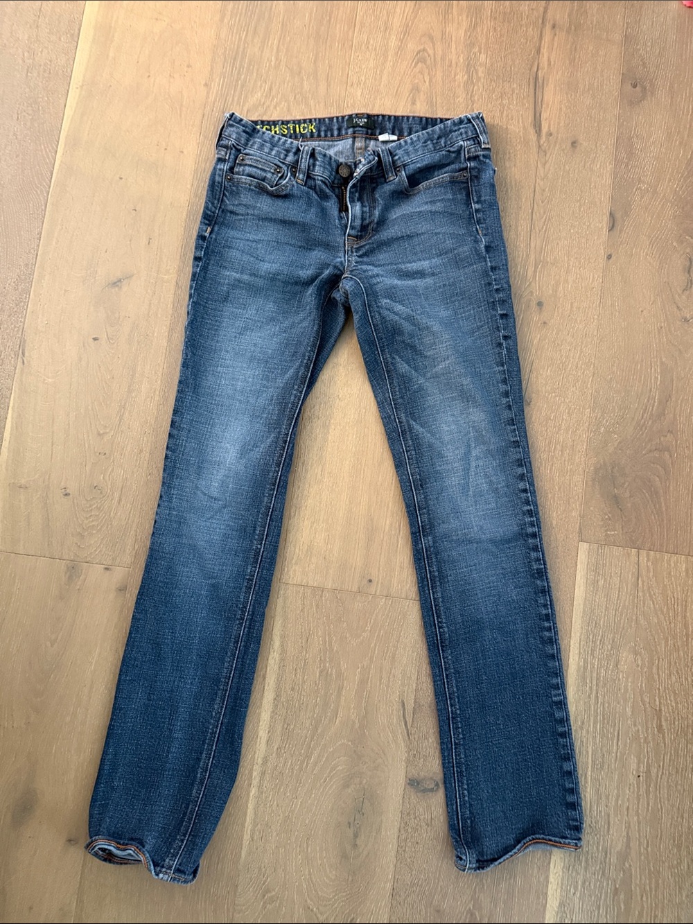 J. Crew Skinny Matchstick Jeans in Dark Blue Wash, size 27